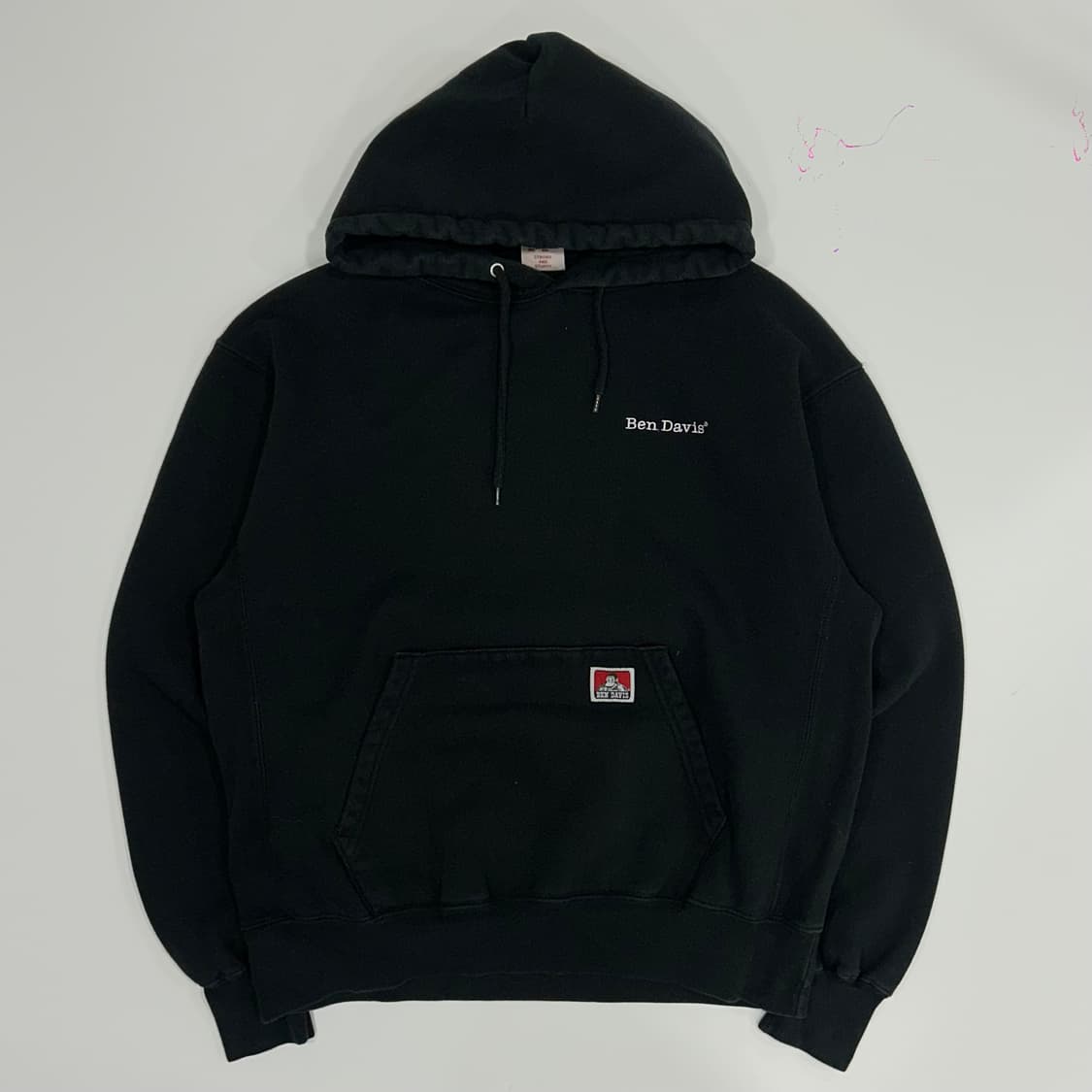 Ben Davis 벤데이비스 스몰로고 블랙 후드티 상품이미지3