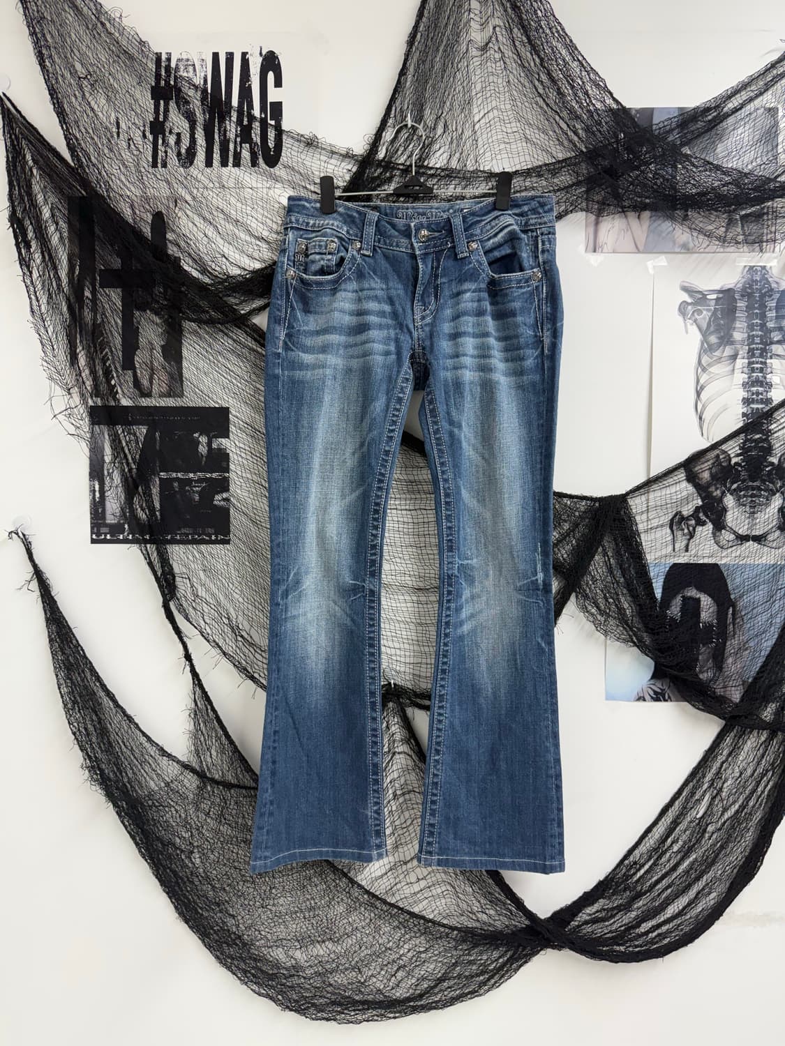 00s gyaru mood bootscut jeans 상품이미지2