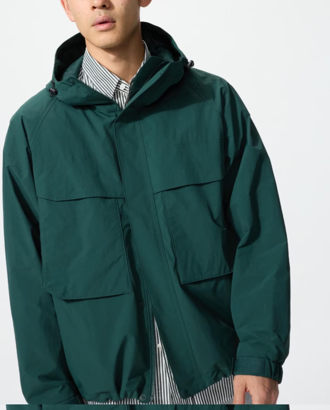 [2XL] 유니클로 윈드블럭파카 다크그린 상품이미지2