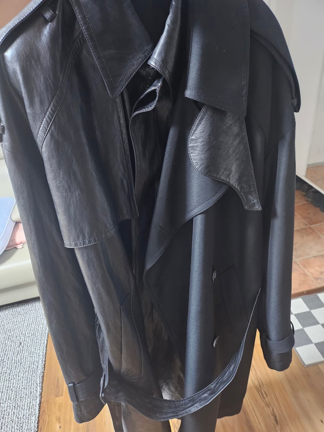 준지 아수라 레더코트팝니다. 상품이미지2