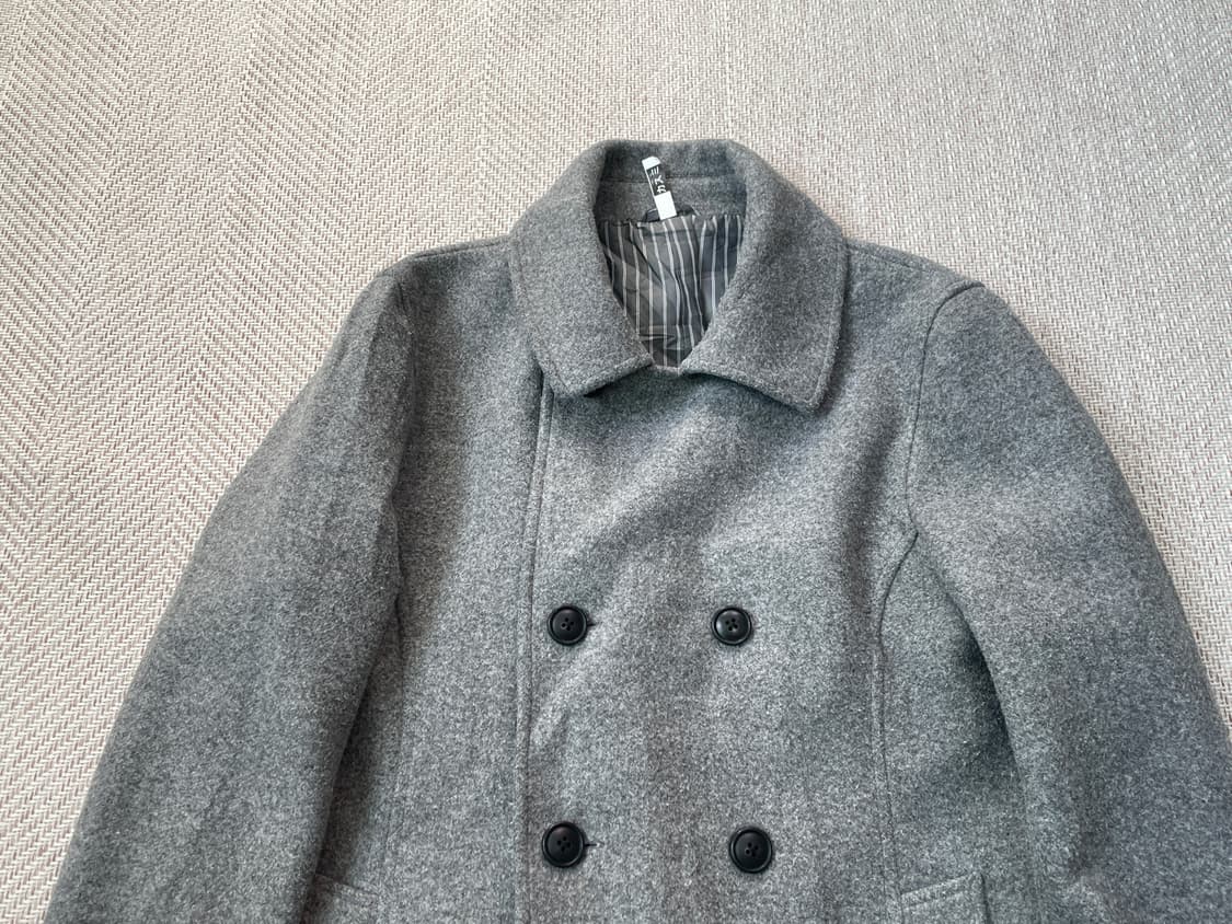 빈티지 더블 브레스티드 그레이 피코트  J03686 상품이미지3