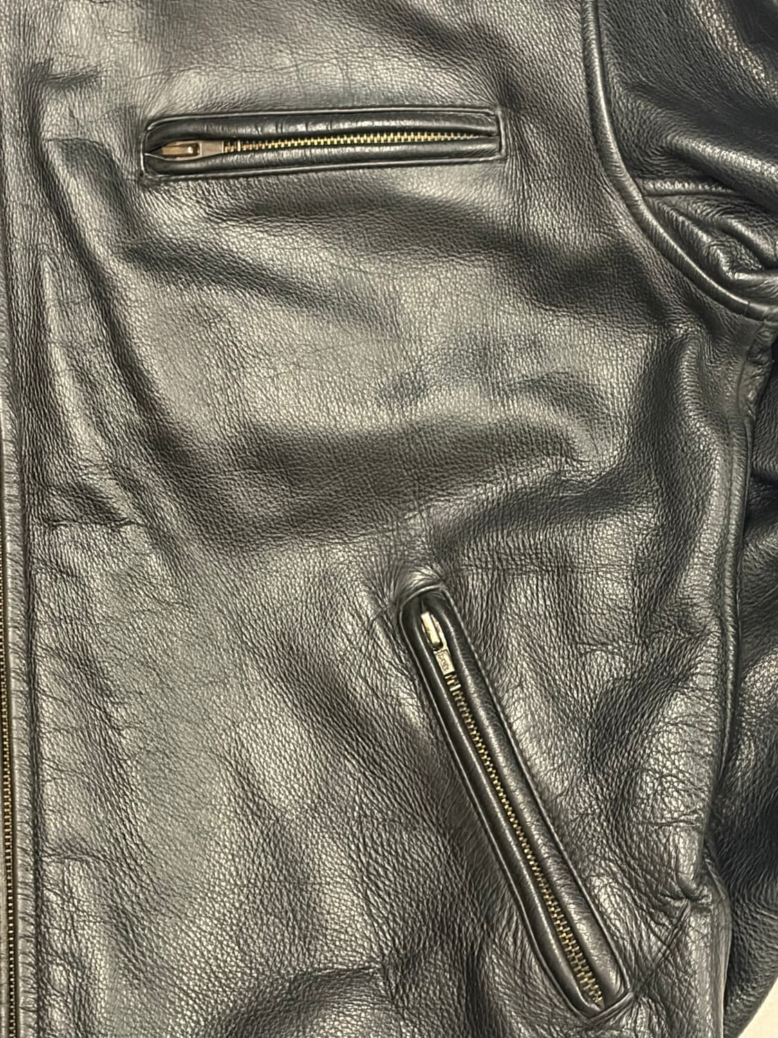 Cow leather biker jacket / 가죽 바이커 워크자켓 상품이미지3