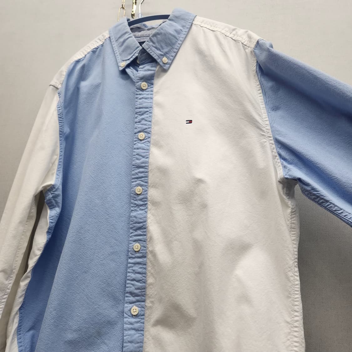 타미힐피거 컬러블록 로고 셔츠 M(L) 상품이미지3