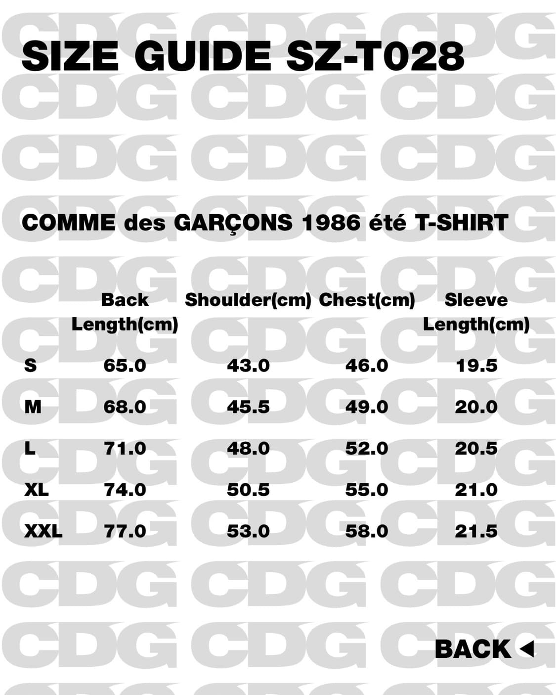 CDG 1986 꼼데가르송 티셔츠 화이트 상품이미지2
