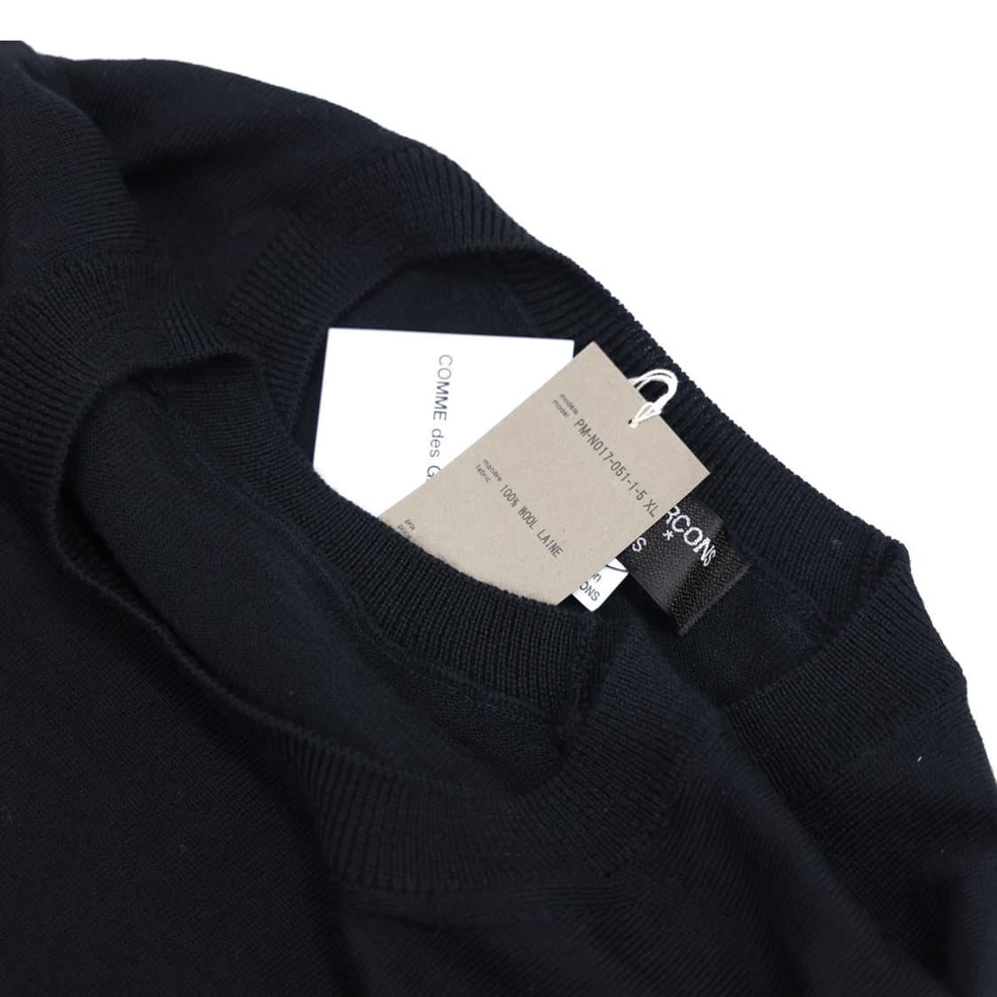 꼼데가르송 옴므 플러스 더블 니트 울 블랙  상품이미지2