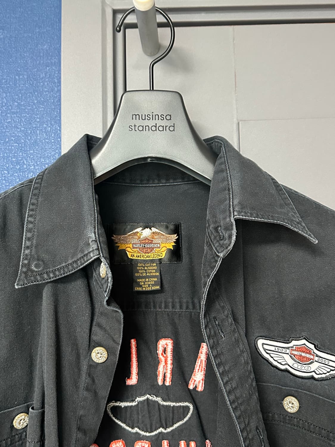 할리데이비슨 빈티지 셔츠 L 상품이미지3