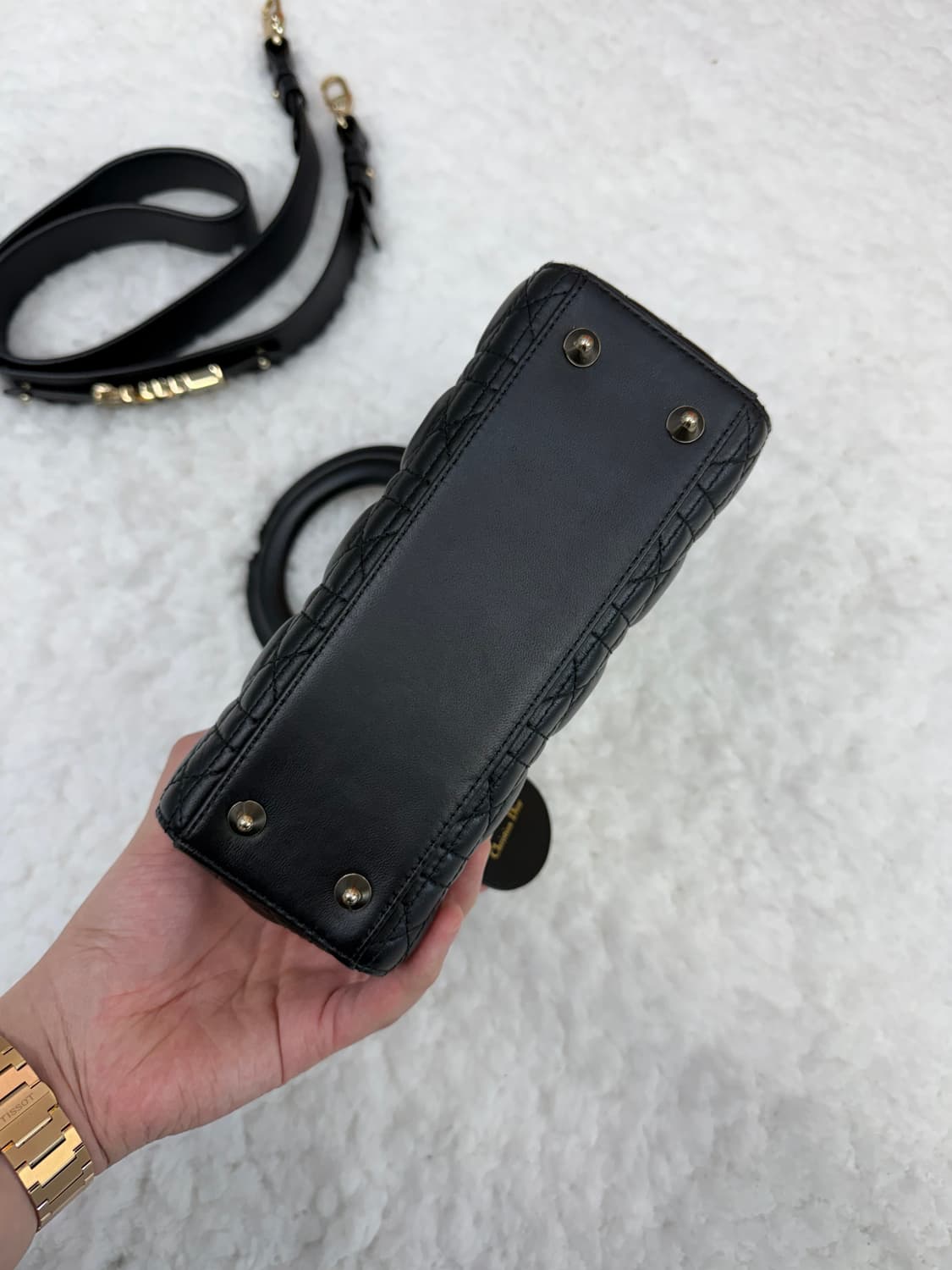 디올 레이디백 램스킨 스몰 블랙 상품이미지7