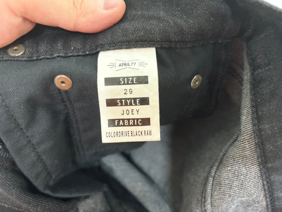 에이프릴 77 조이 29 블랙 스트레치 바지 팬츠 슬림핏 상품이미지7