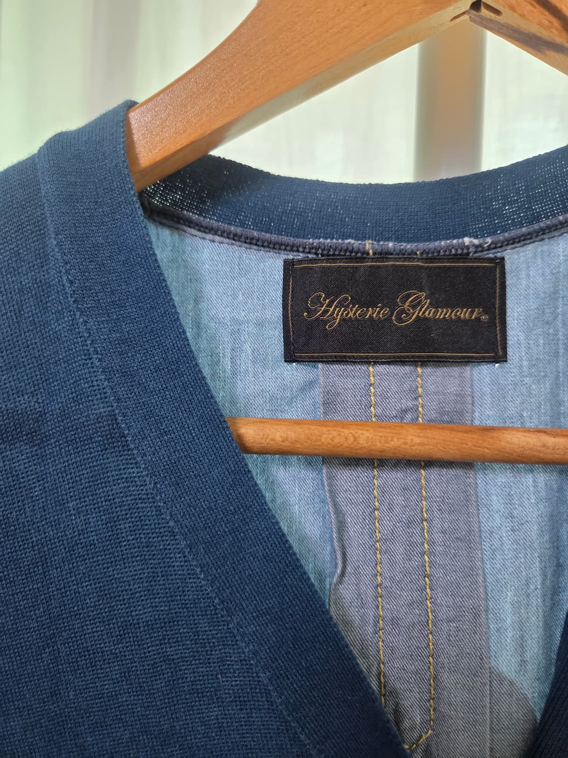 히스테릭글래머 샴브레이 믹스 롱 가디건 상품이미지4