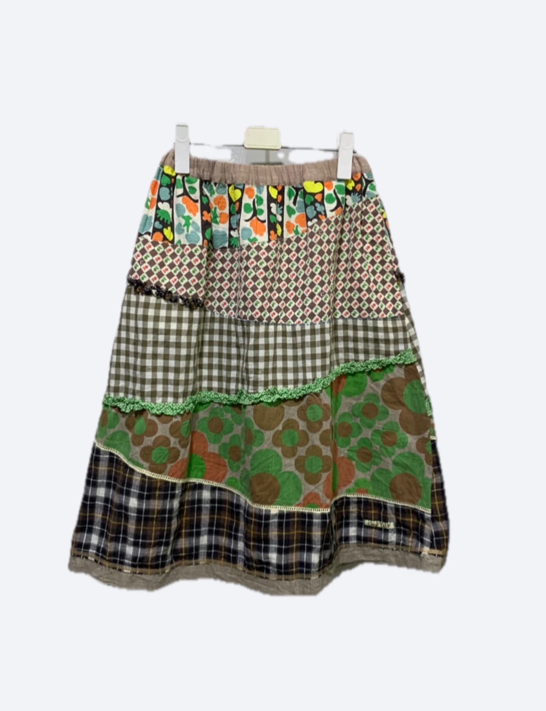 모리걸 패치워크 레이어드 스커트 상품이미지1