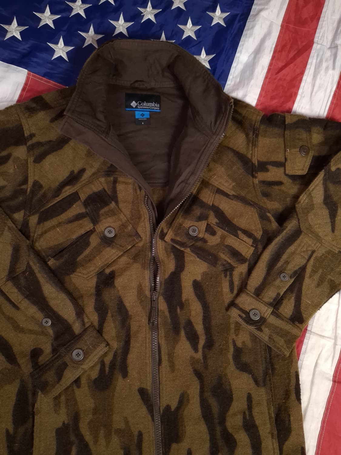 오리지날 컬럼비아 PHG 울 카모 자켓 상품이미지2