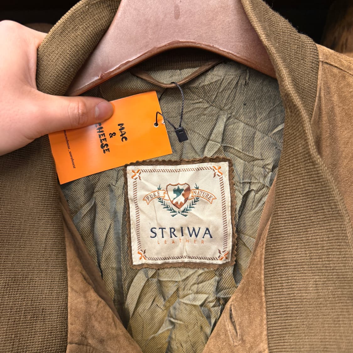 90s 스트리와 독일생산 리얼레더 스웨이드 블루종 자켓 N861   상품이미지6