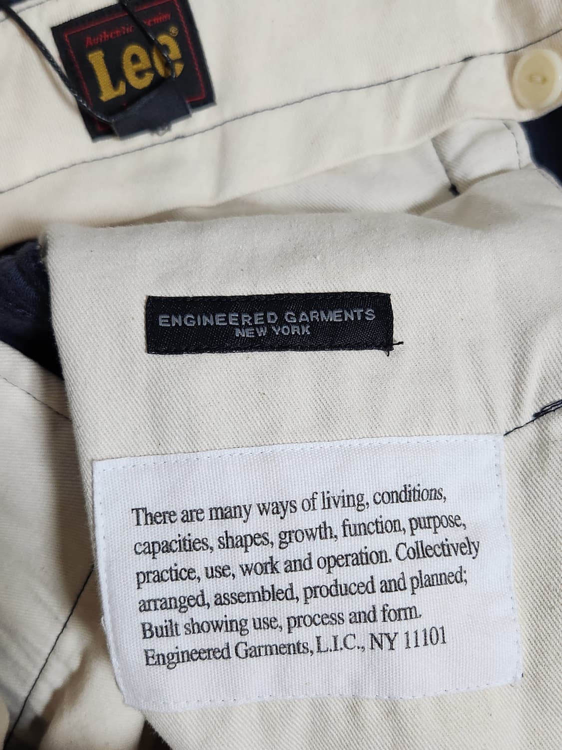 LEE x 엔지니어드 가먼츠 콜라보 네이비 코듀로이 팬츠 상품이미지6