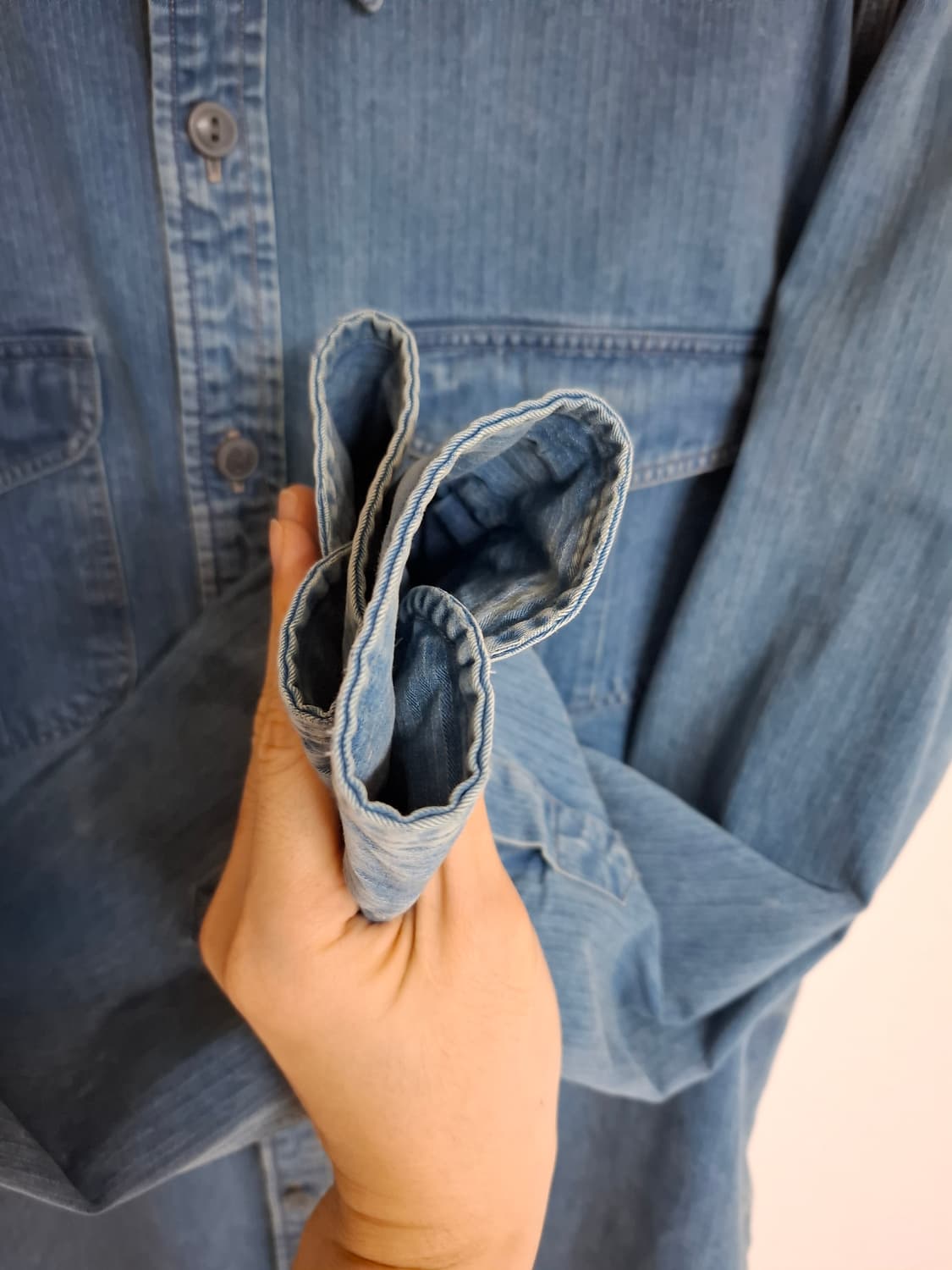 L 인디고 헤링본 트윌 워크셔츠RRL 상품이미지4