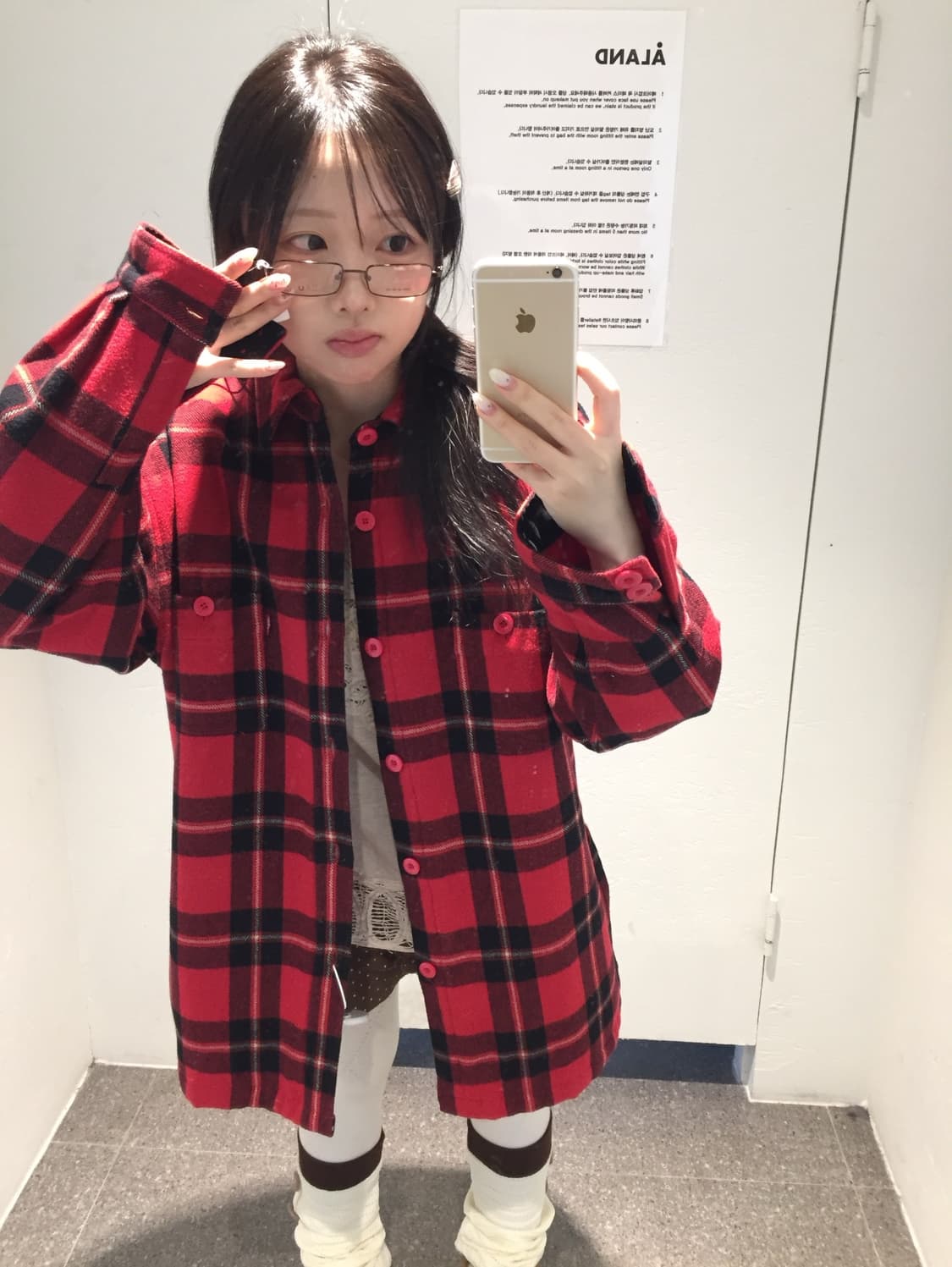 리바이스 레드 체크 자켓  상품이미지1