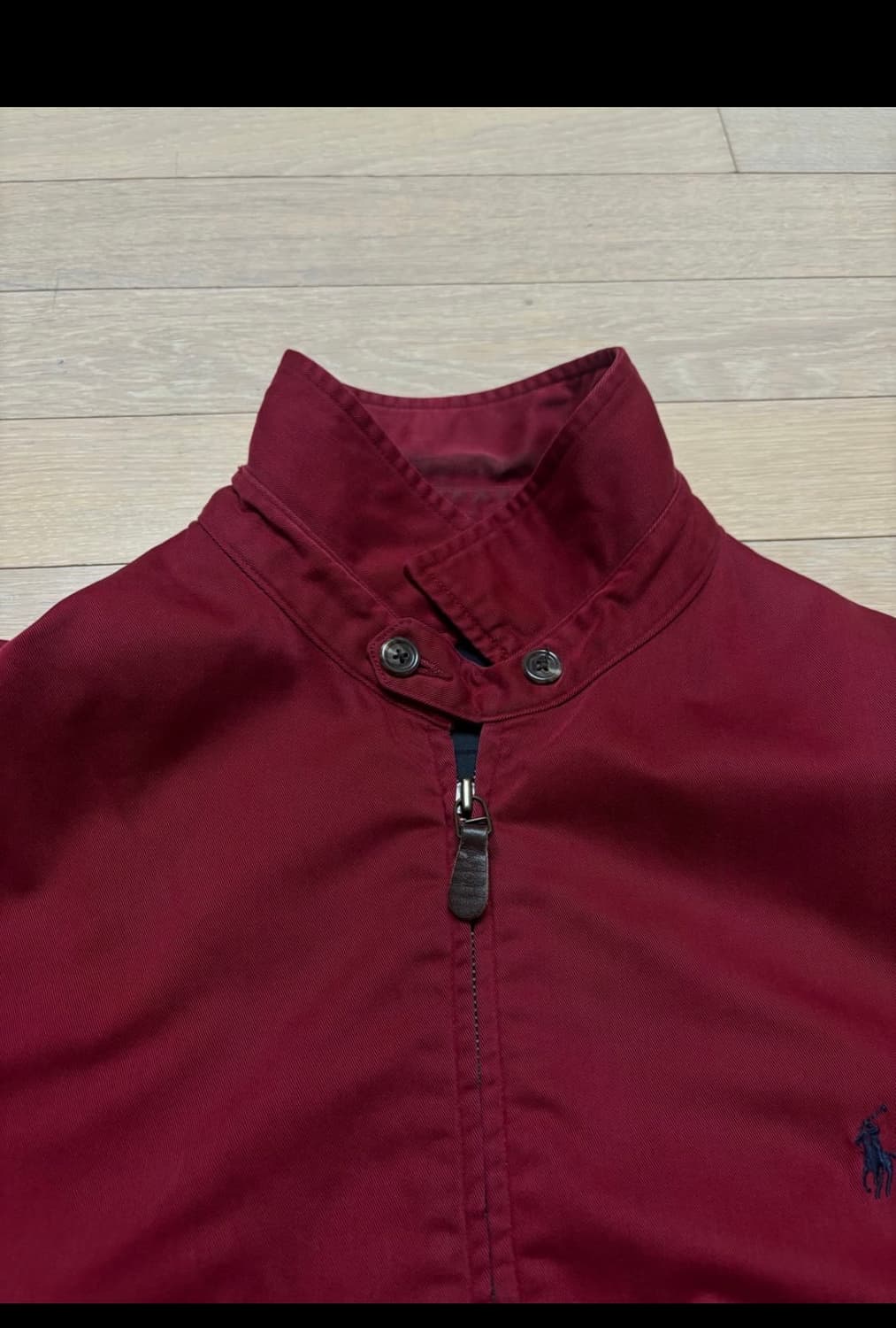 폴로 랄프로렌 코튼 해링턴 자켓 L 버건디 상품이미지4