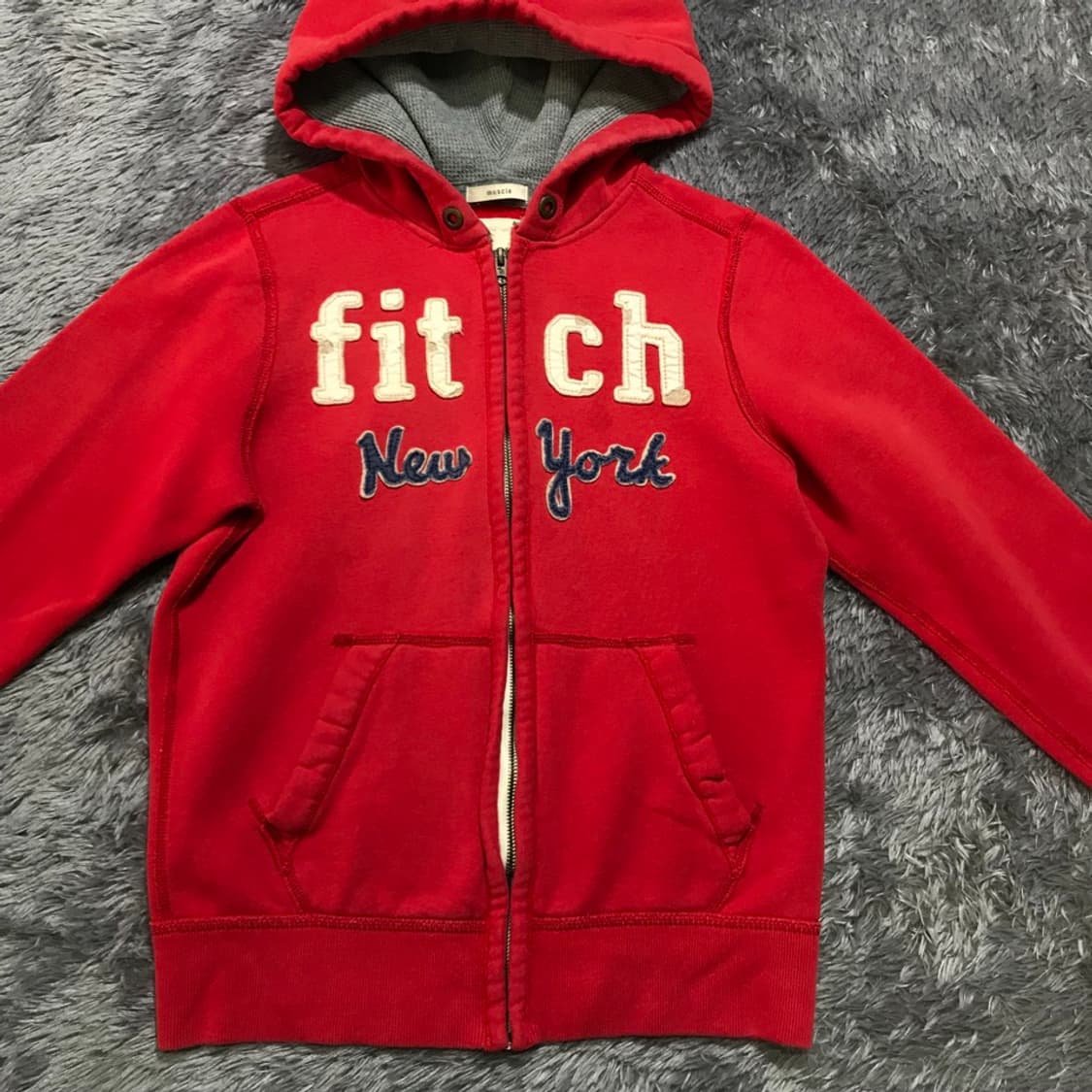 [[키즈 XL,여성 S] 아베크롬비(AF) 빈티지 NY 후드 집업#374 상품이미지1