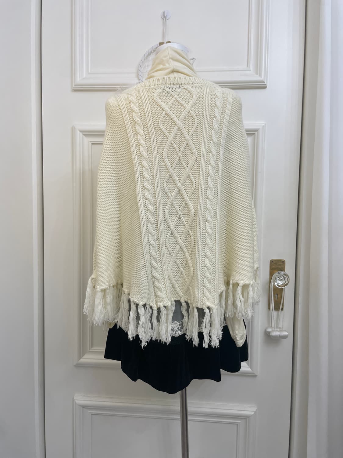 ivory bow point sweater cape&AXES FEMME 상품이미지3