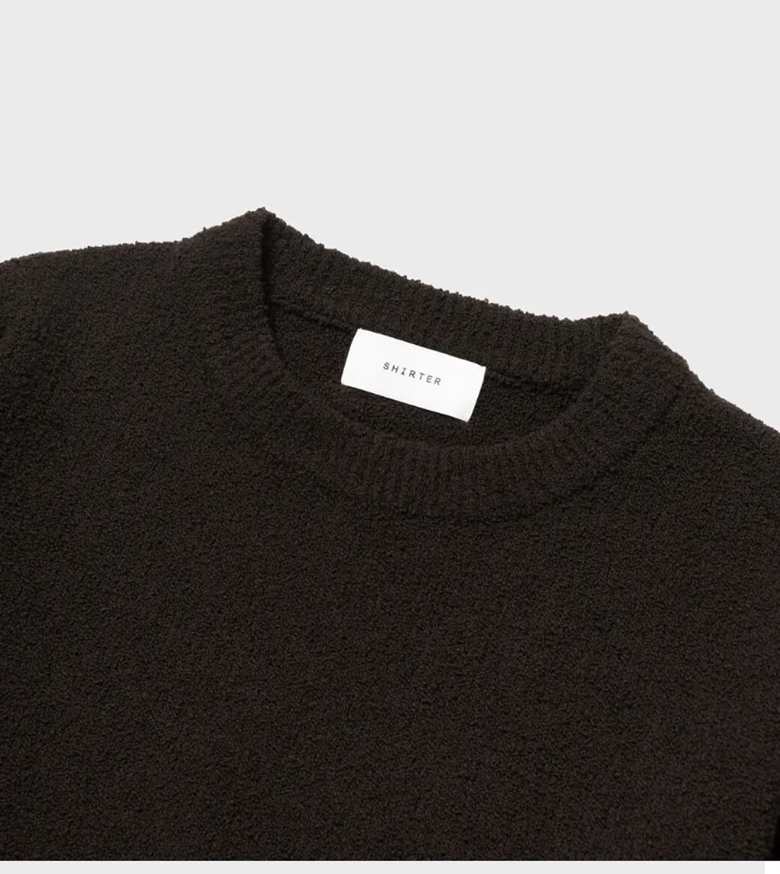 [새제품] 셔터 BOUCLE CREWNECK KNIT DARK BROWN 상품이미지4