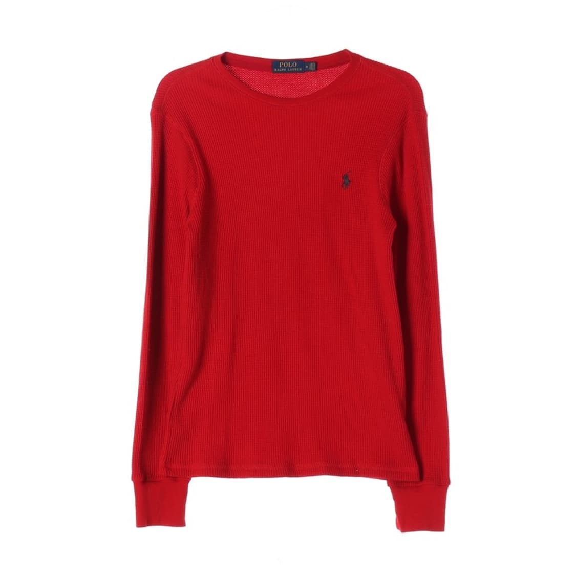 폴로 랄프로렌 레드 포니 와플 니트 서멀 긴팔 티셔츠 M 상품이미지1