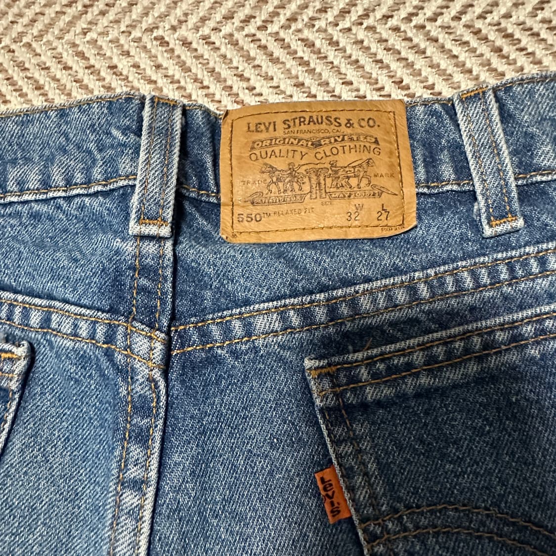 LEVI'S 550 90's usa made orangetab denim 상품이미지3