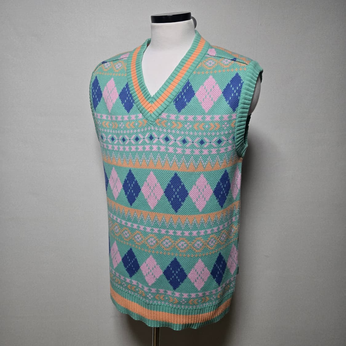 인스턴트펑크 자카드 니트 베스트/ 남성 조끼/ 여성 조끼  상품이미지7