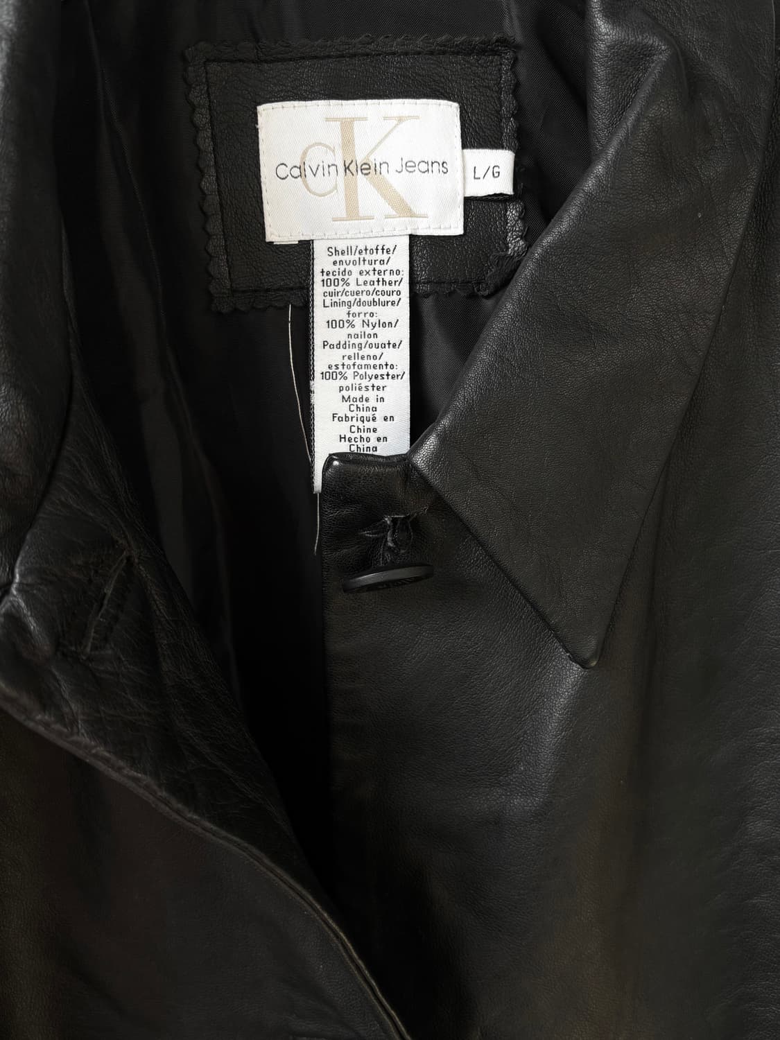 캘빈클라인 90‘s 레더 카코트 상품이미지8