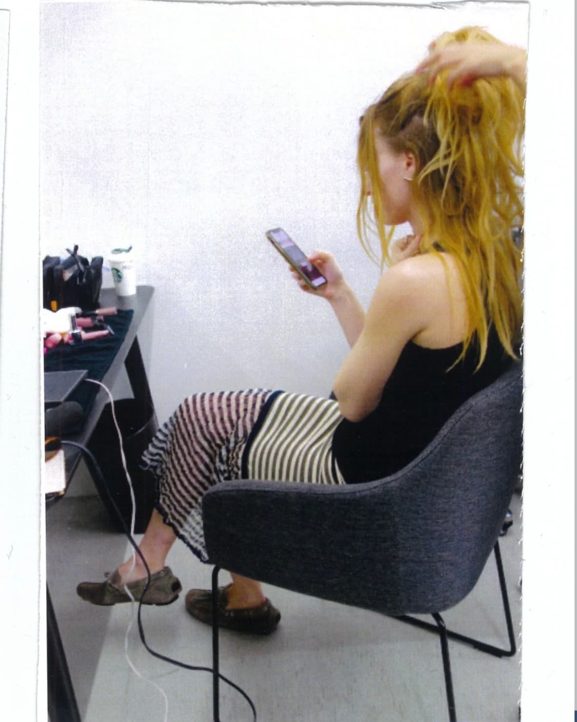 [F]퍼버즈 26ss Wrinkle Knit Twin 스커트/네이비 상품이미지3