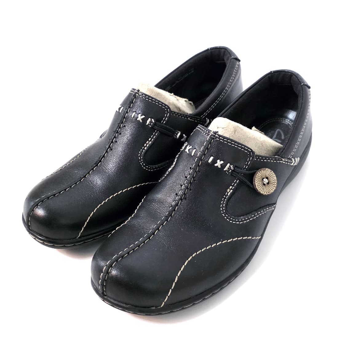 [US7] 클락스 식스티 델타 레더 슬립온 블랙 상품이미지2