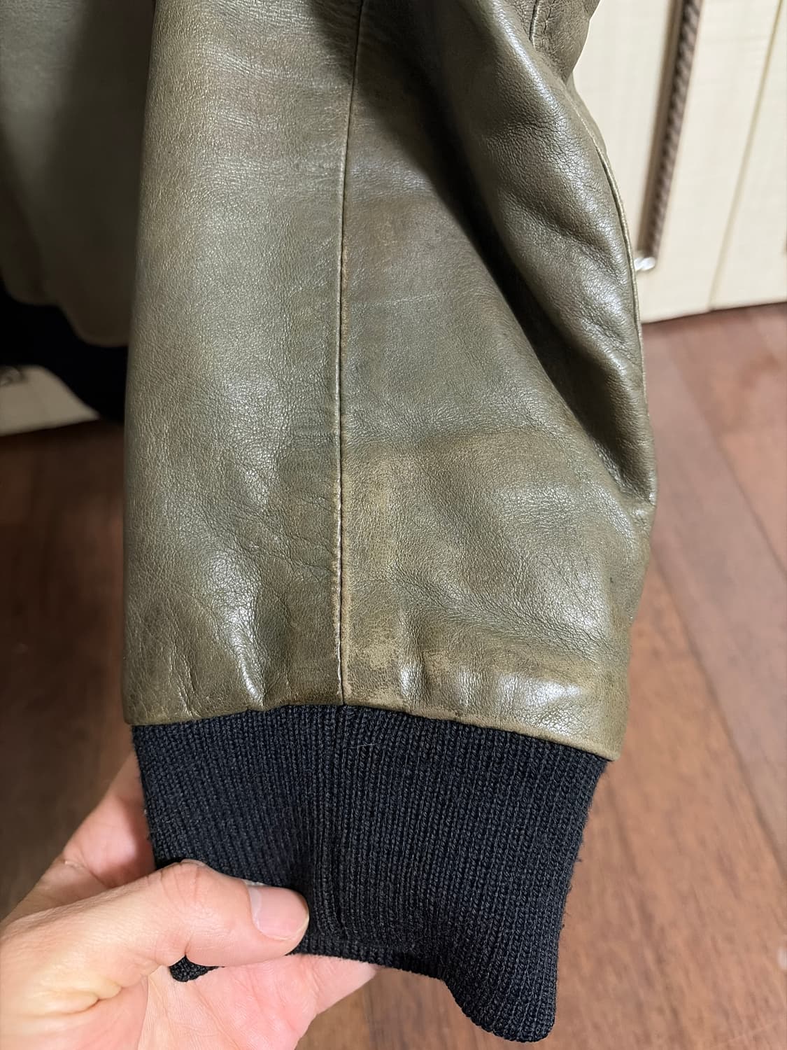 가렛 후드 가죽점퍼 상품이미지3