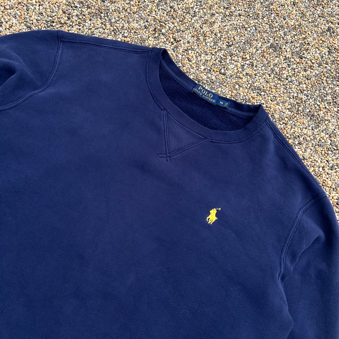 폴로 (POLO RalphLauren)네이비 옐로우 로고 맨투맨 상품이미지2
