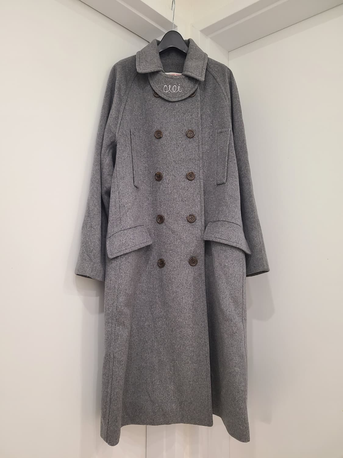 오아이오아이 그레이 롱코트 상품이미지1