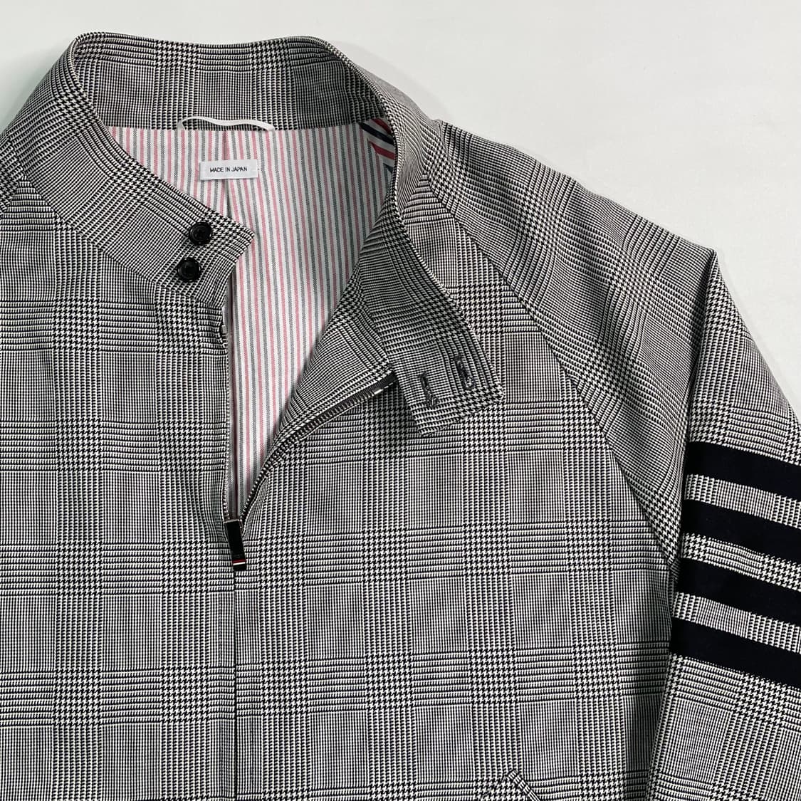 톰브라운 글렌체크 사선 헤링턴자켓  상품이미지3