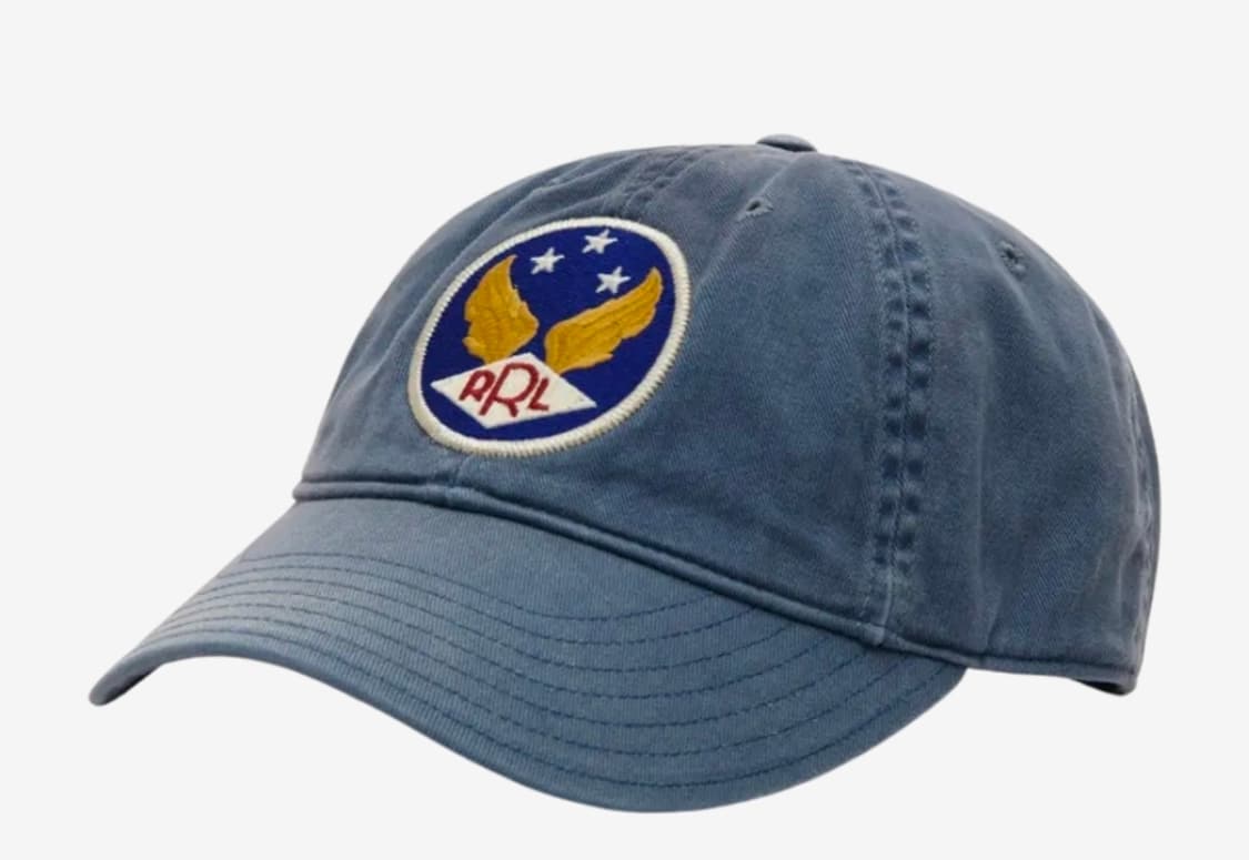 RRL 가먼트다이 트윌 볼캡 블루 상품이미지1