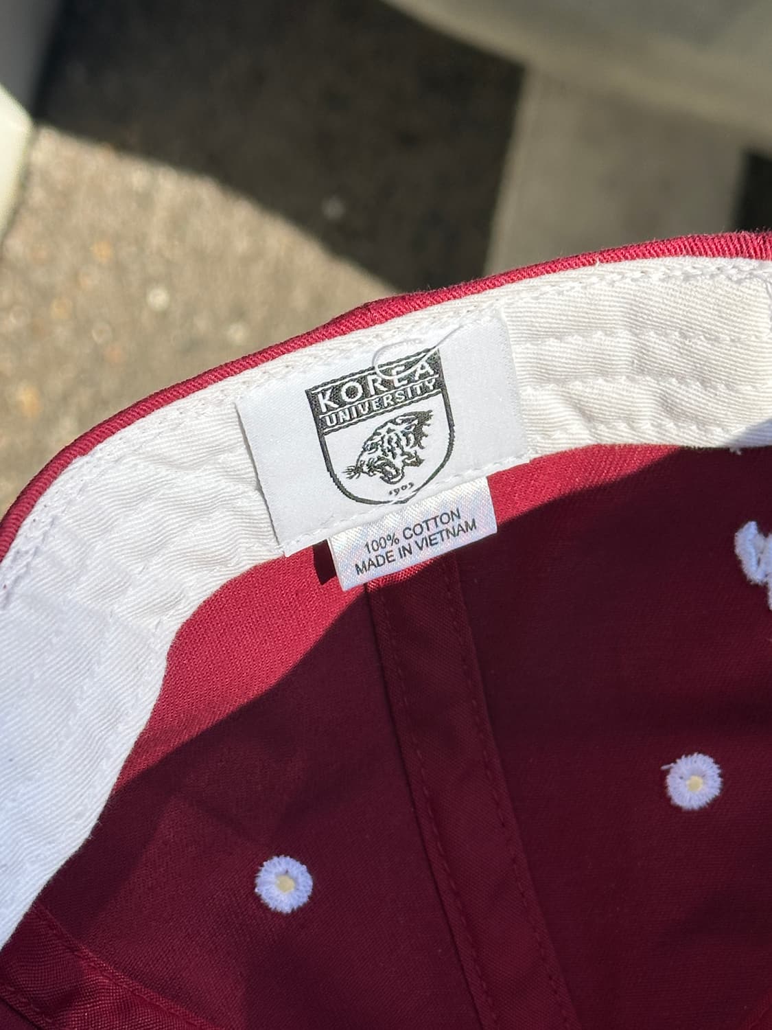 [M-L] 고려대학교 버건디 볼캡 모자 상품이미지6