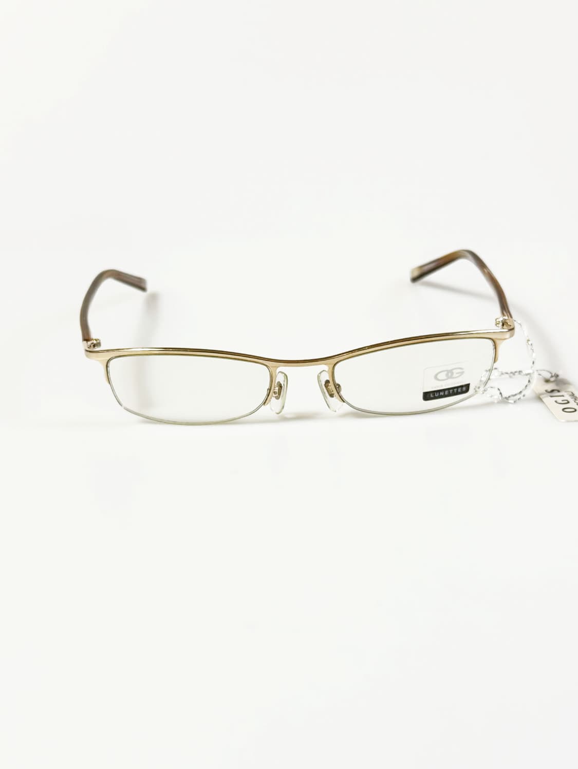 OGIS OCCHIALI 골드 반무테 스퀘어 메탈 빈티지 안경 상품이미지2