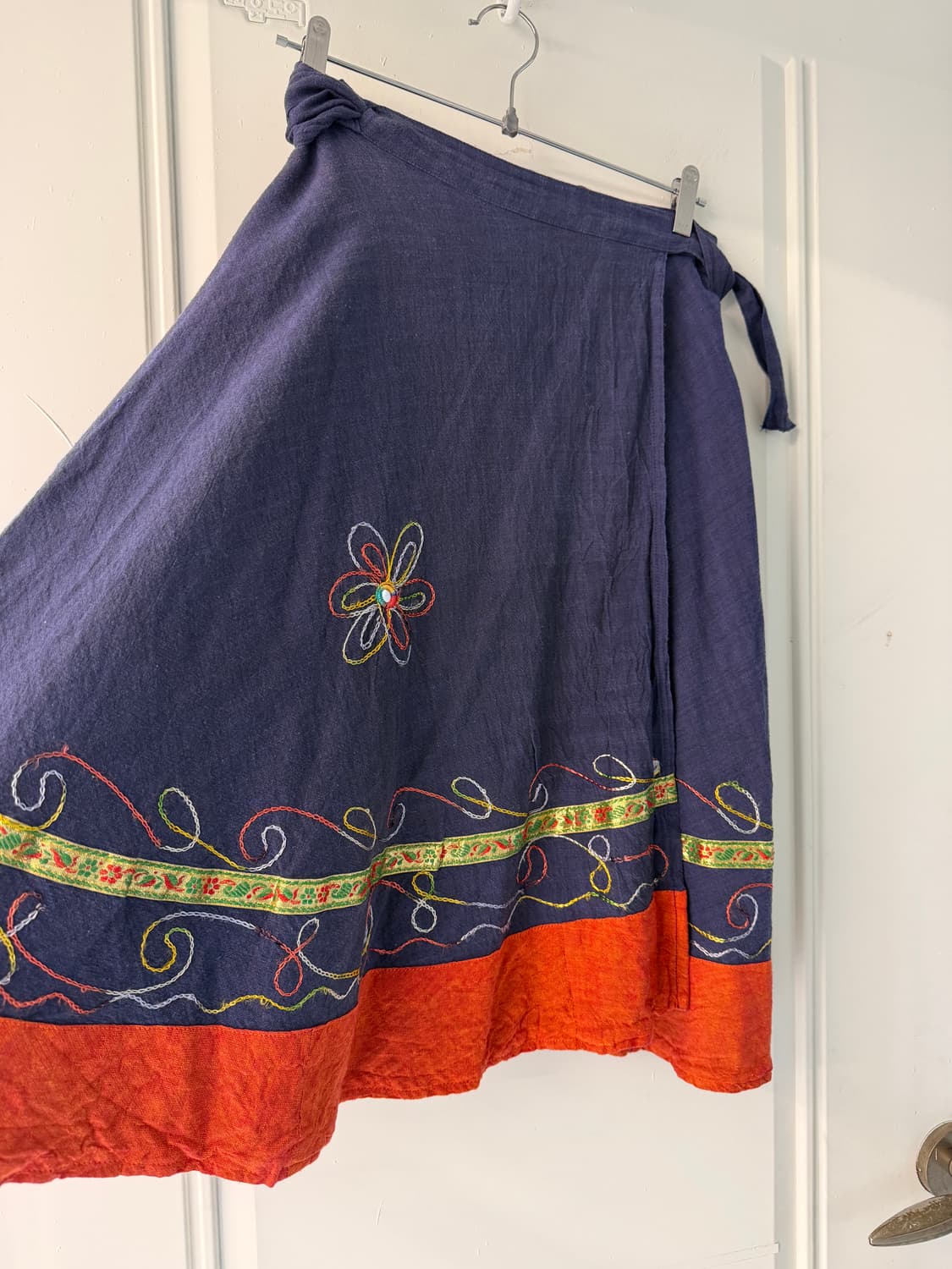 일본빈티지 모리 히피 자수 랩스커트  상품이미지2