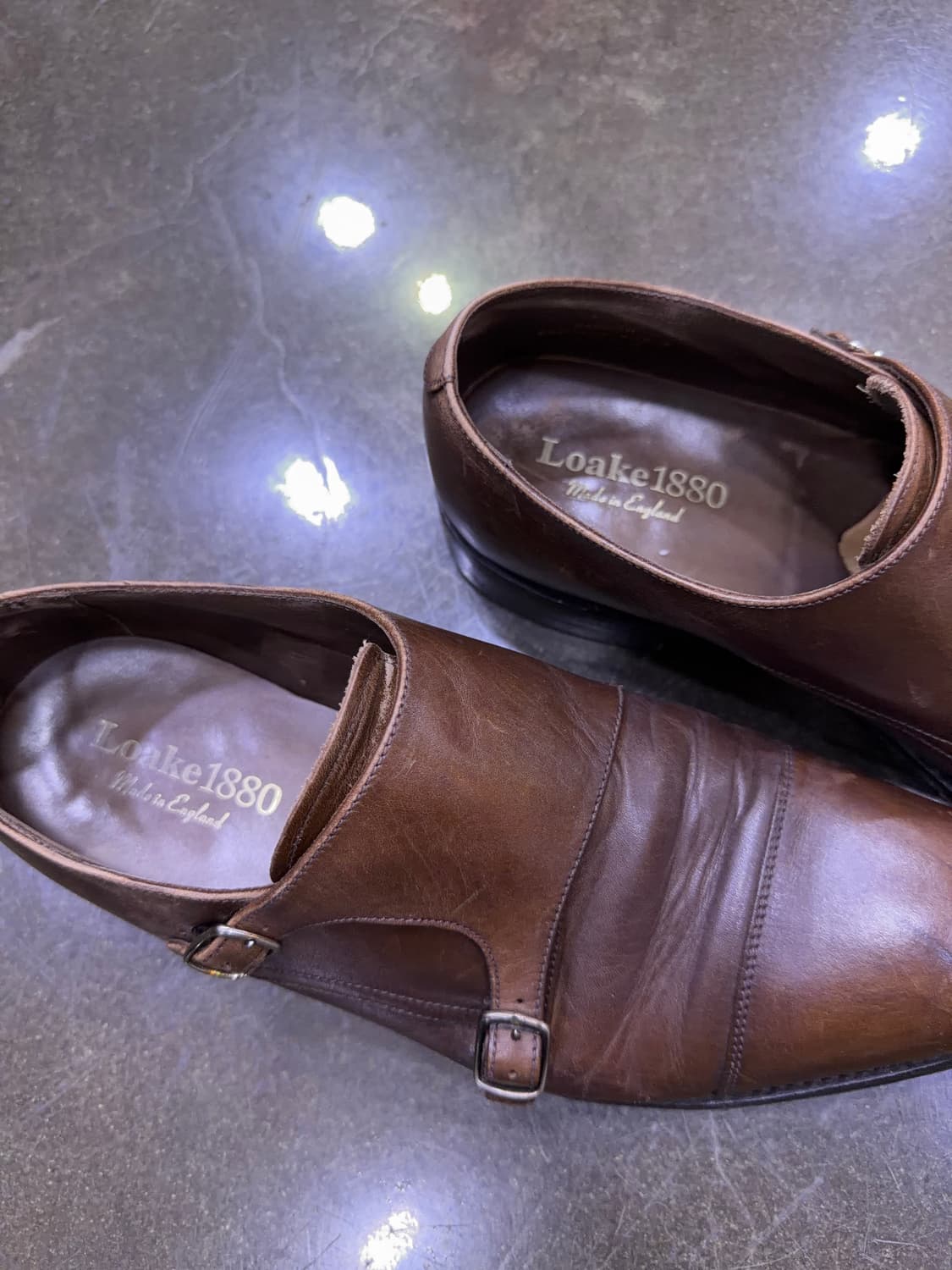로크 더블 몽크 스트랩 구두 슈즈 브라운 280 상품이미지5