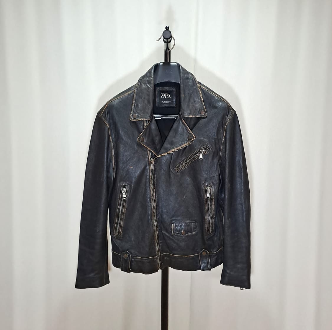 (택포) 자라 빈티지 워싱 양가죽 자켓 L B9 상품이미지1