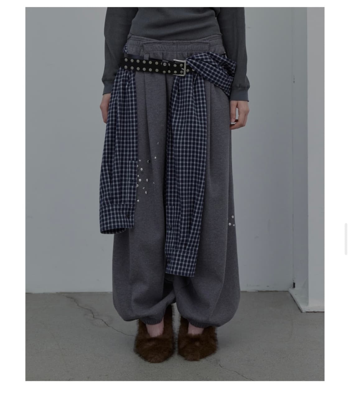 LCDC sparkle waffle pants(GREY) 상품이미지4