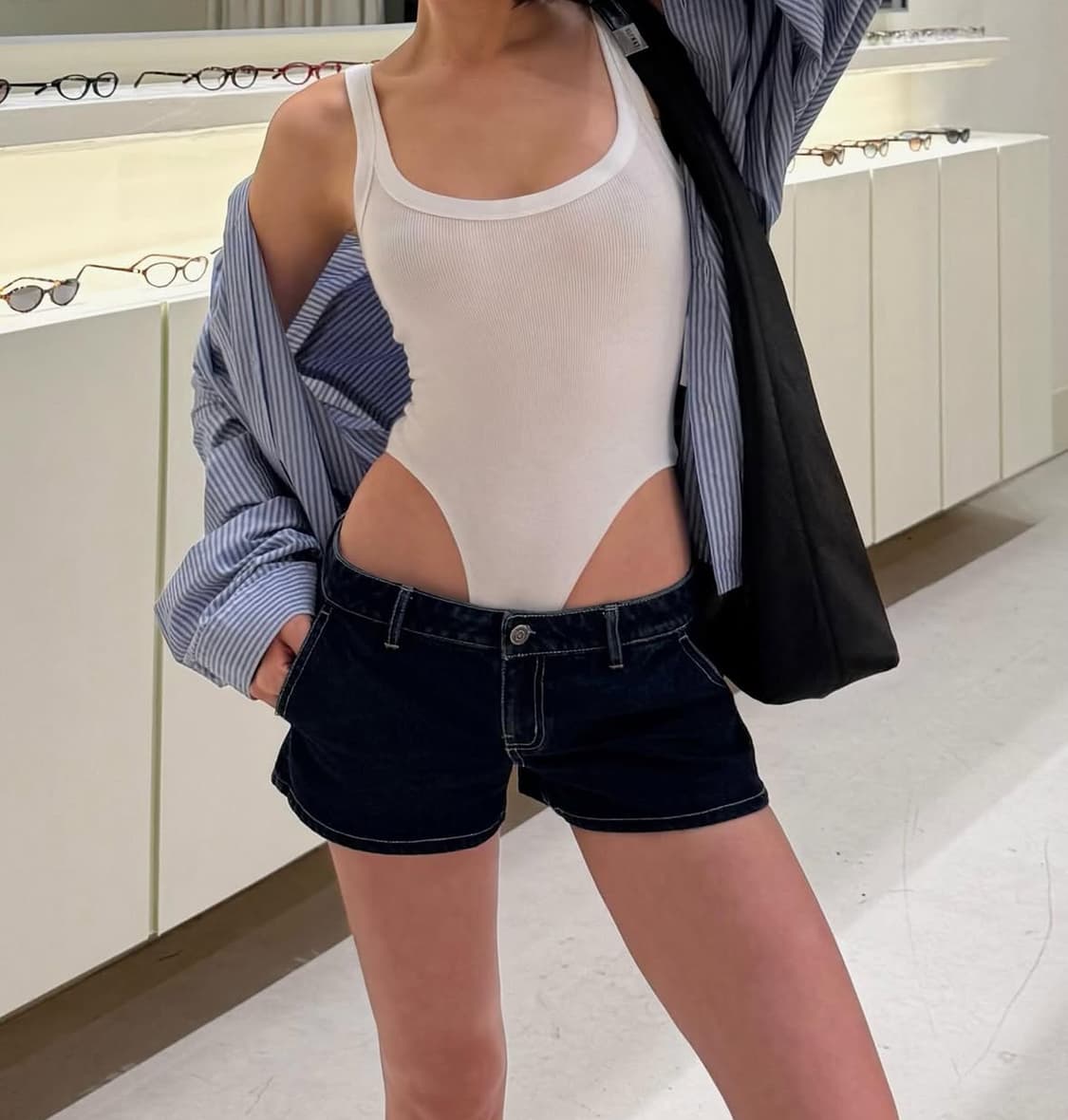 GLOWNY 글로니 레이첼 데님 쇼츠 상품이미지2