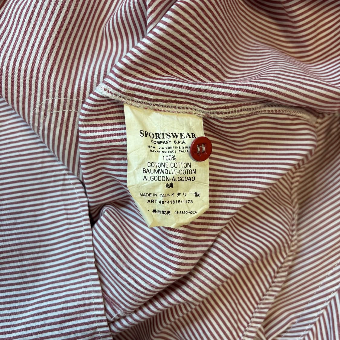 스톤아일랜드 데님스 레드 스트라이프 셔츠 상품이미지6