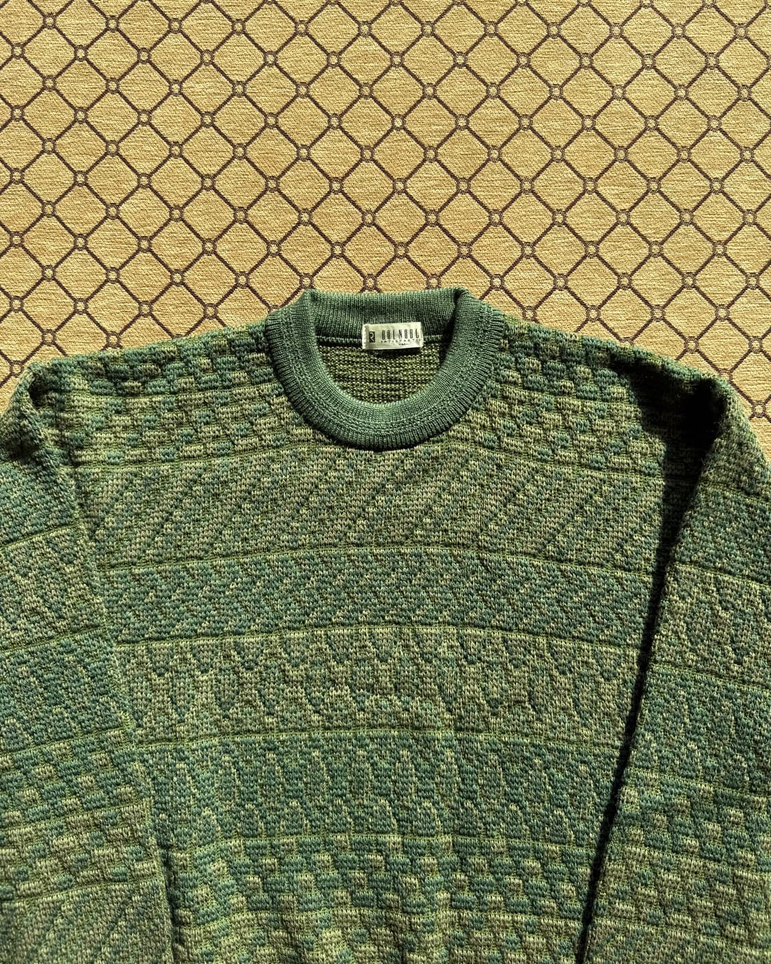 그린 패턴 니트 상품이미지1