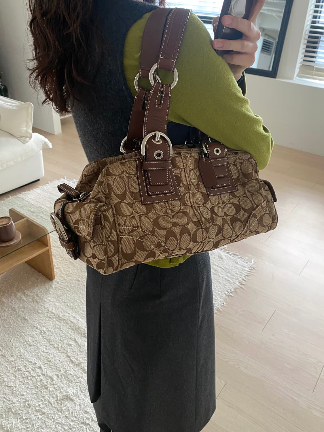 코치 시그니처 패브릭 숄더백 상품이미지2