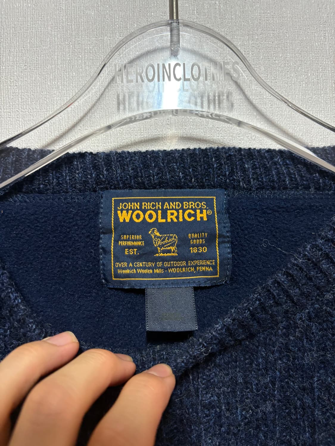 [XL] WOOLRICH MARINE KNIT NAVY 상품이미지3