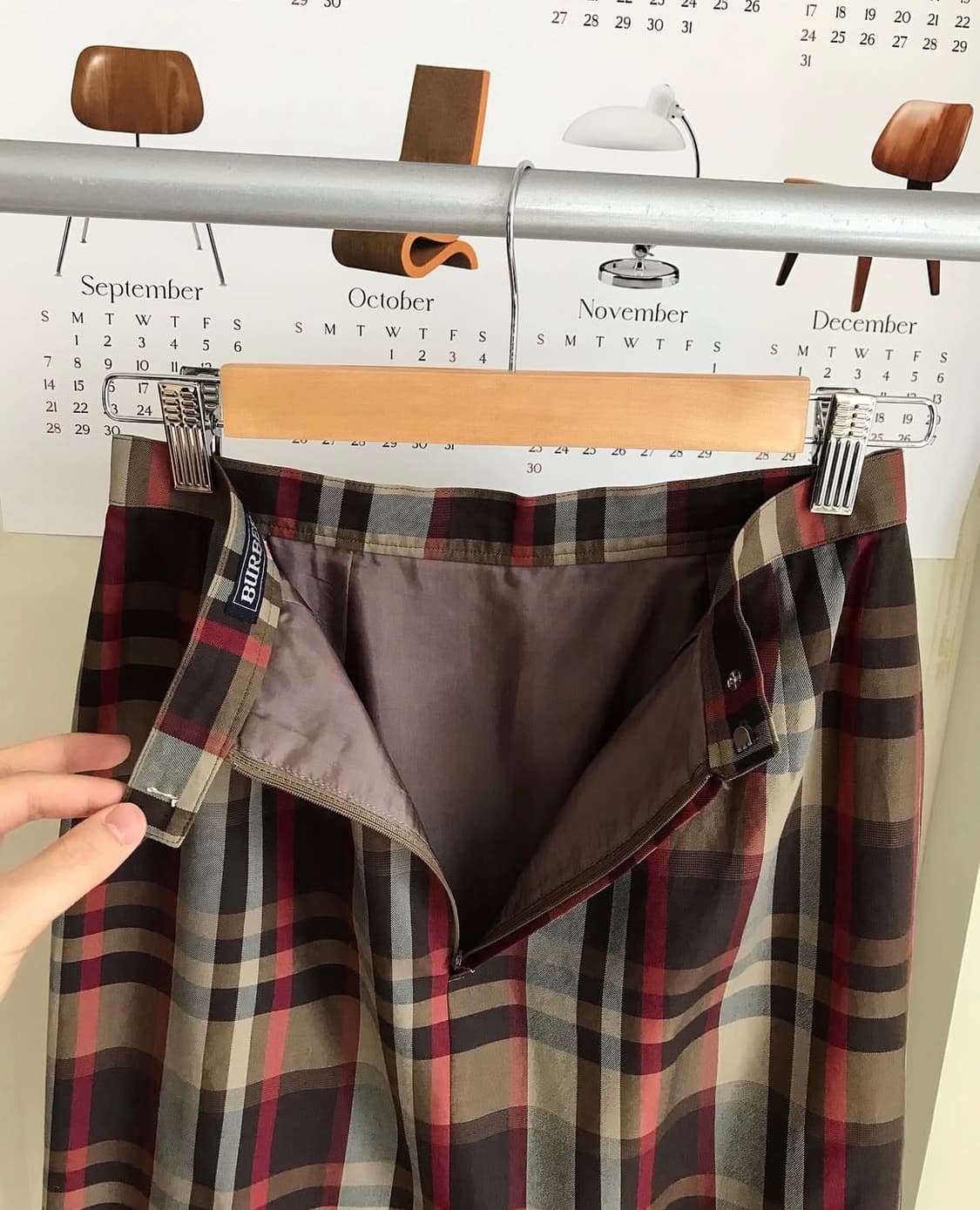 버버리 체크 스커트 치마 상품이미지3