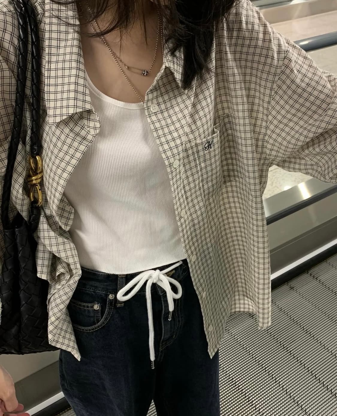 (1회착용) 헤더먼트 geek check shirts 셔츠 상품이미지6