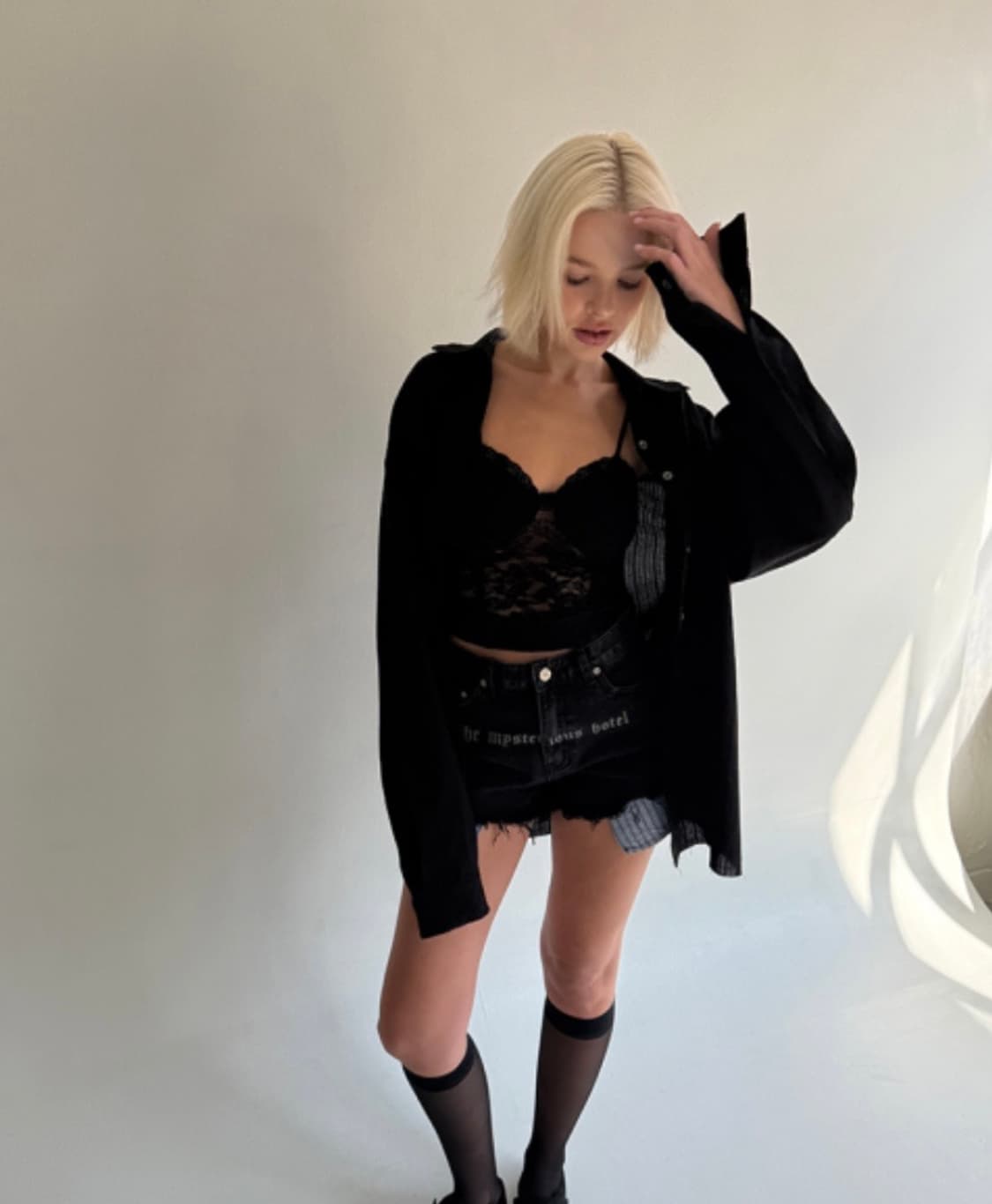 더미스테리어스호텔 보헤미안 컷오프 셔츠 상품이미지2