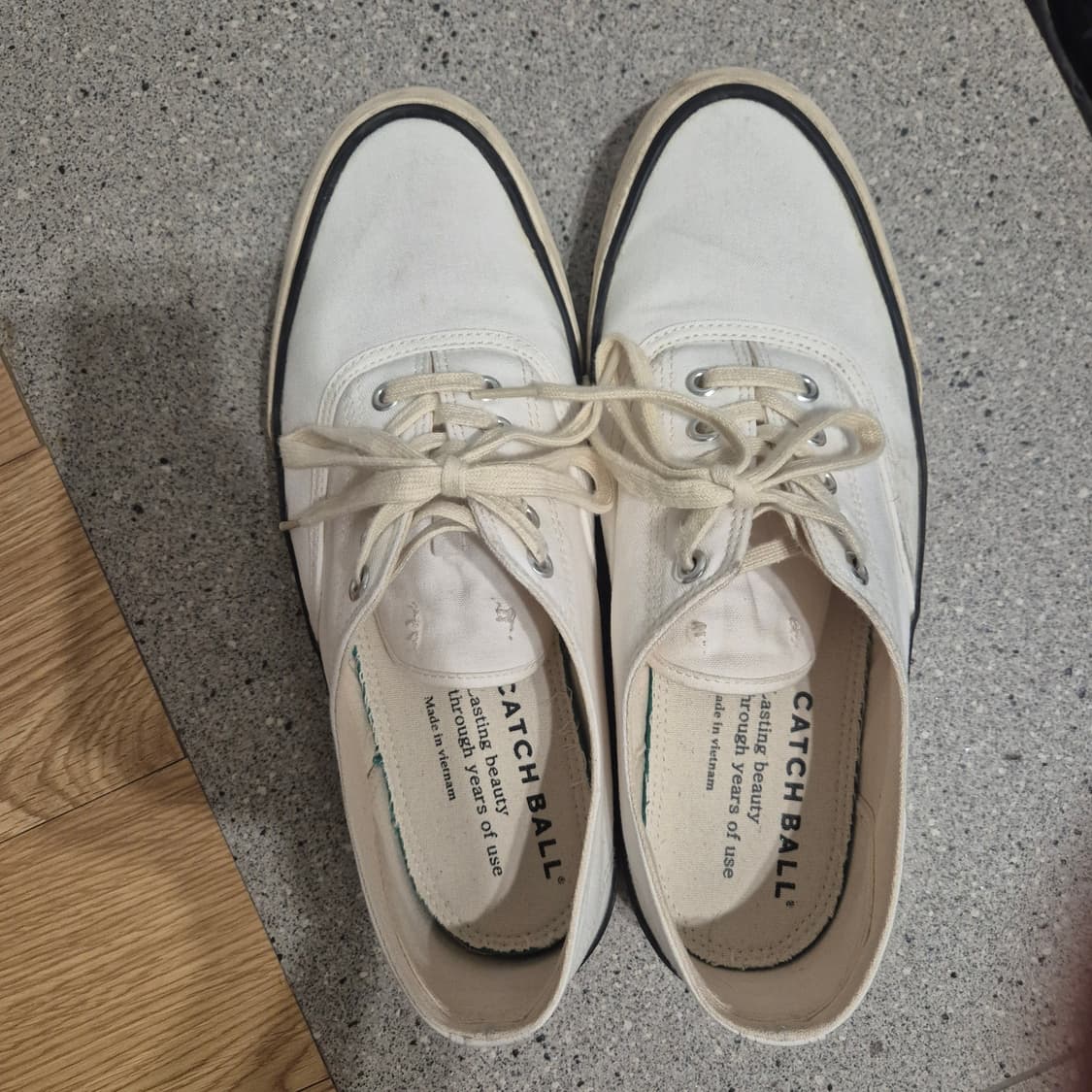 캐치볼 캔버스 스니커즈 화이트 280mm 상품이미지5