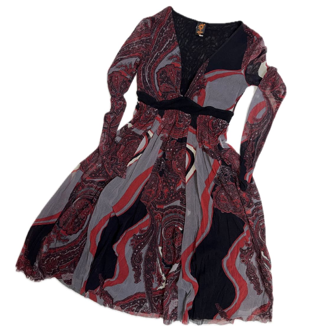 00‘s 장폴고티에 페이즐리 메쉬 드레스 상품이미지1